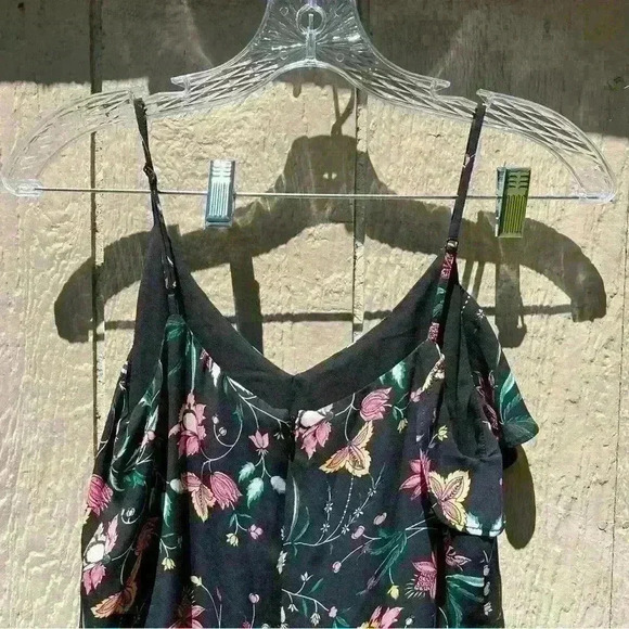 Cece Desert Bloom Black Ruffle Detail Front Mini Dress Size XS - Picture 3 of 6